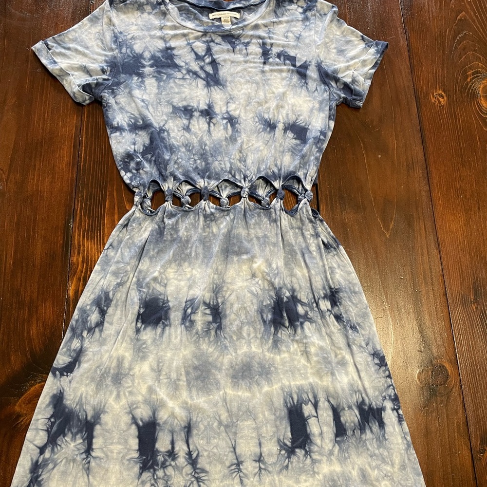 American Eagle tie dye cut out dress